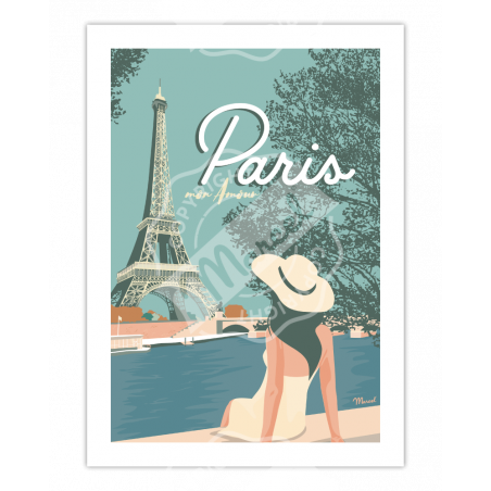 Affiche Paris mon Amour | Marcel Travel Posters