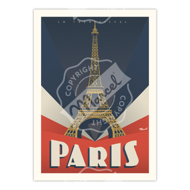 Affiche Paris Tour Eiffel | Marcel Travel Posters