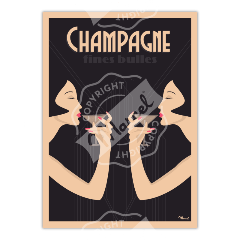 Affiche Champagne | Marcel Travel Posters