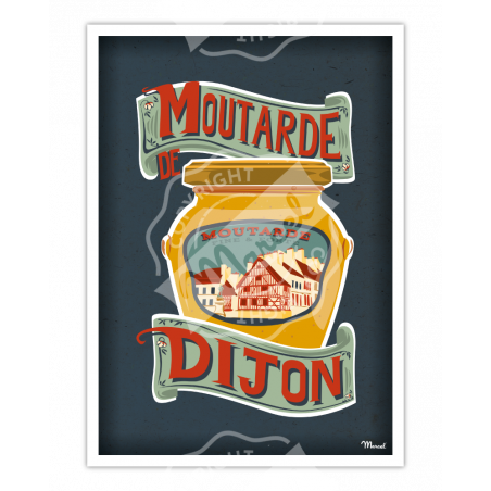 Affiche Moutarde de Dijon | Marcel Travel Posters