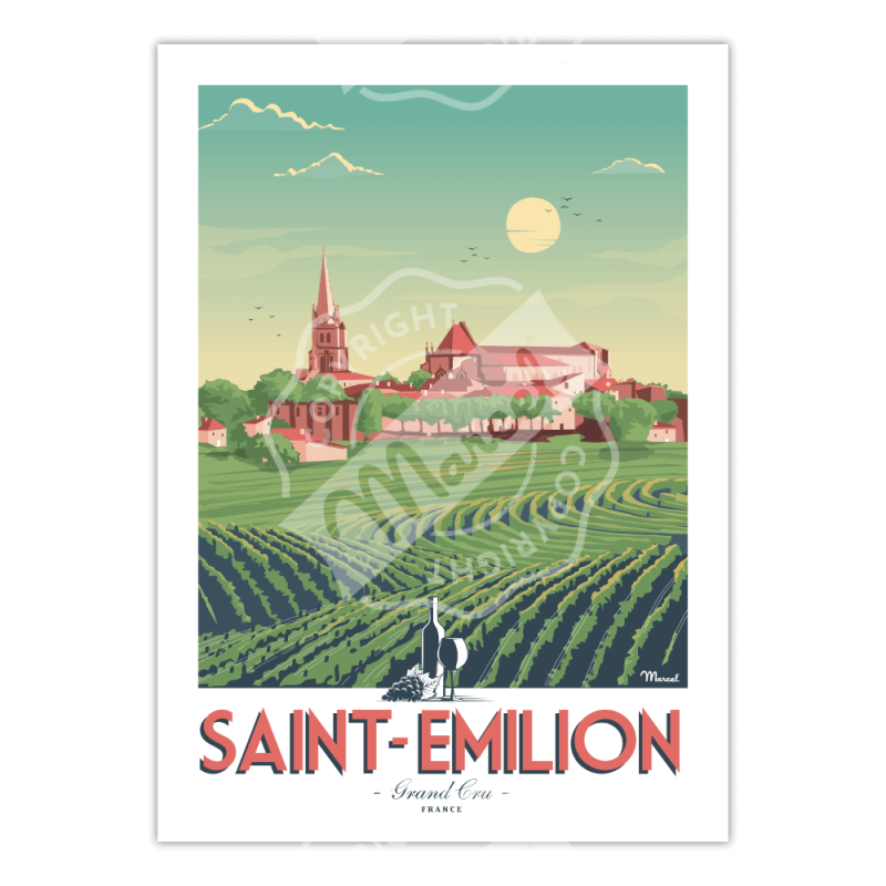 Affiche Saint-Émilion | Marcel Travel Posters