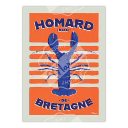 Affiche Homard de Bretagne | Marcel Travel Posters