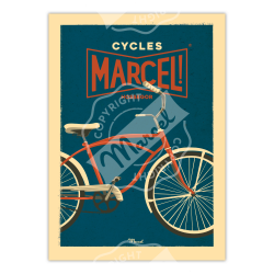 Affiche Cycles Marcel | Marcel Travel Posters