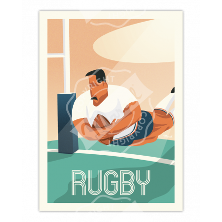 Affiche Rugby | Marcel Travel Posters