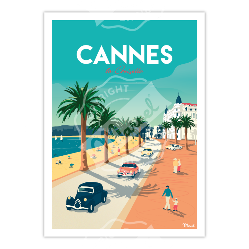 Affiche Cannes | Marcel Travel Posters