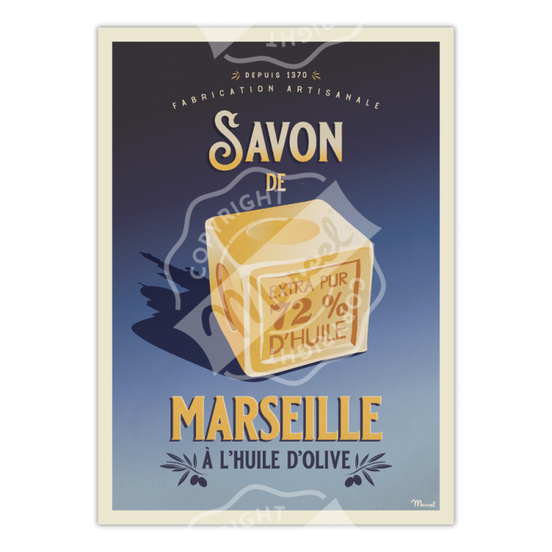 Affiche Savon de Marseille | Marcel Travel Posters