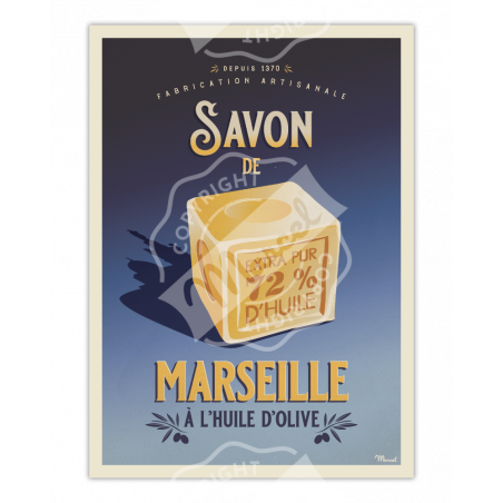 Affiche Savon de Marseille | Marcel Travel Posters Affiche Savon de Marseille | Marcel Travel Posters