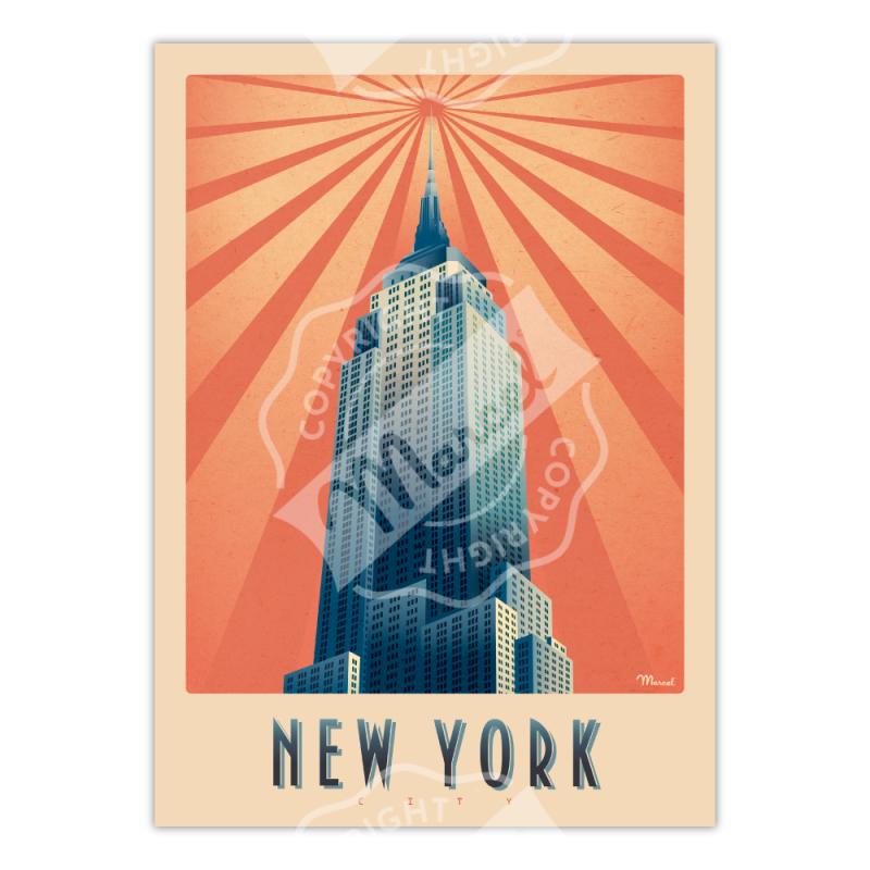 Affiche Marcel | New York Empire State Building