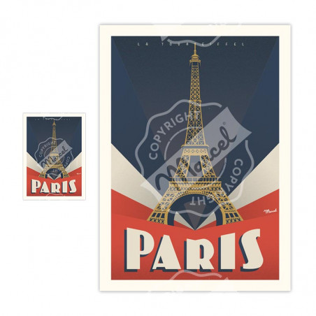Magnets Tour Eiffeil| Marcel Travel Posters Magnets Tour Eiffeil| Marcel Travel Posters