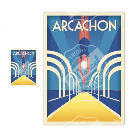 Magnet Marcel Travel Posters | Arcachon