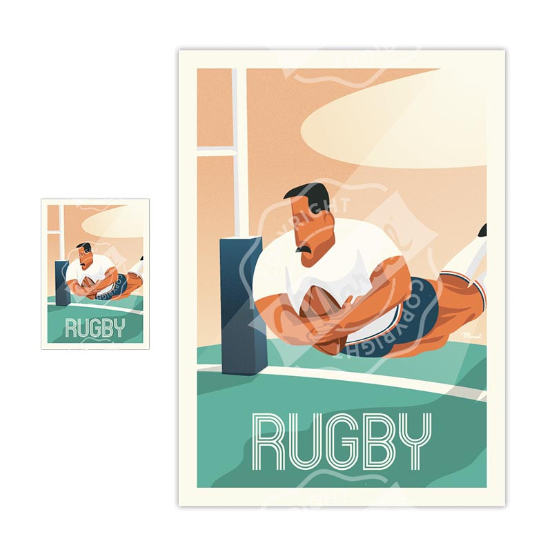 Magnet Marcel Travel Posters | Rugby