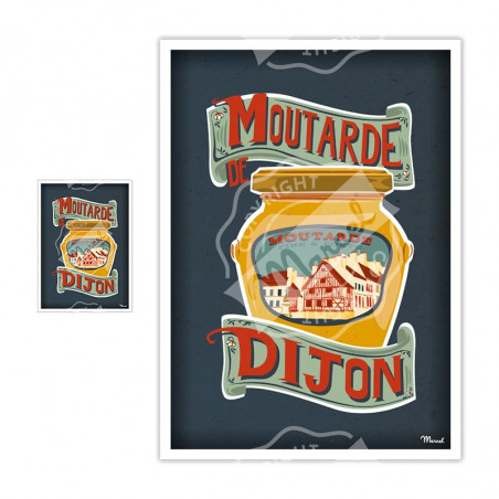 Magnet Moutarde de Dijon | Marcel Travel Posters