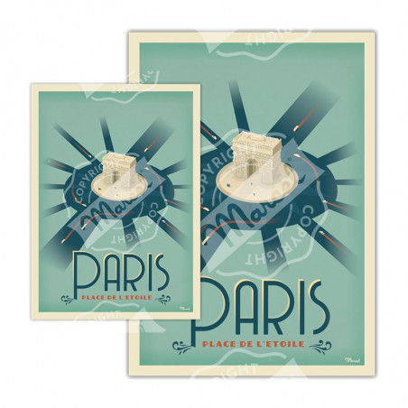 Paris - Étoile | Cartes Postales - Marcel Travel Posters