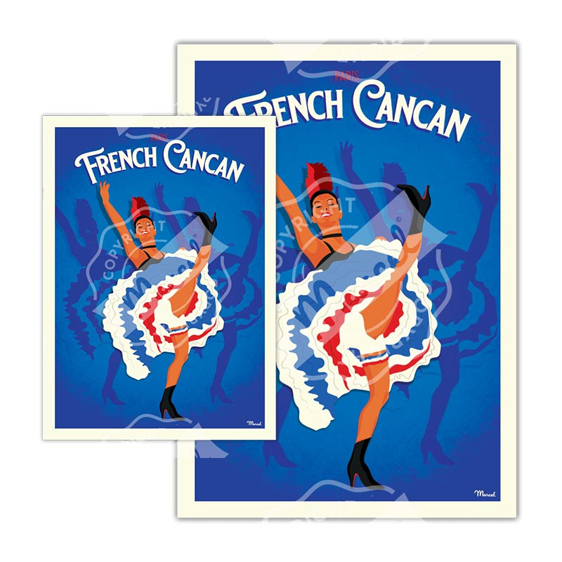 Paris - French Cancan | Cartes Postales - Marcel Travel Posters