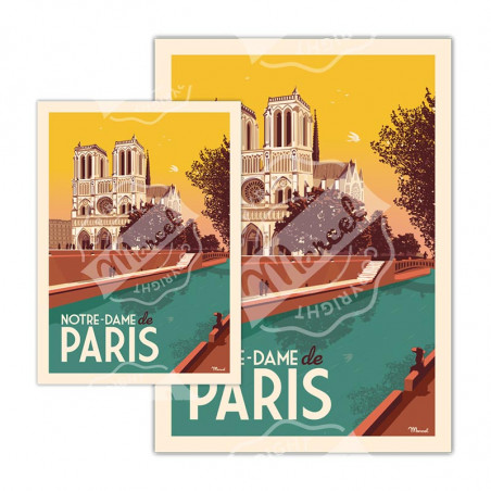 Paris - Notre-Dame | Cartes Postales - Marcel Travel Posters