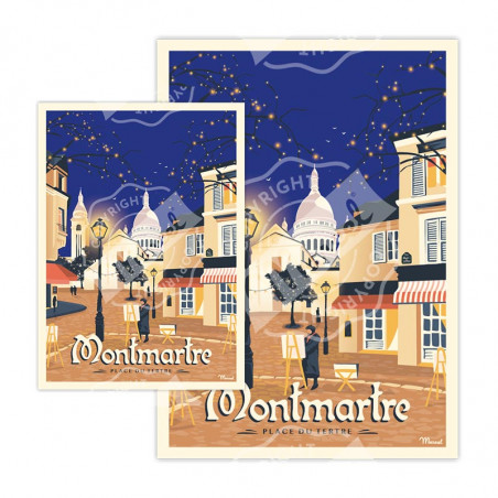 Paris - Place du Tertre | Cartes Postales - Marcel Travel Posters Paris - Place du Tertre | Cartes Postales - Marcel Travel Posters