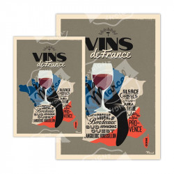 Cartes Postales Vin de France | Marcel Travel Posters