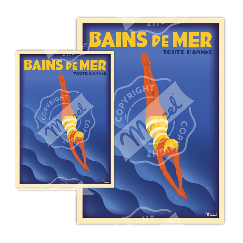 Cartes Postales Marcel | Bains de Mer