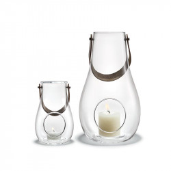 Holmegaard | Lanterne Cuir et Verre Soufflé