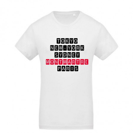 Montmartre N°2 version Noir | Cadeau T-Shirt Homme Paris