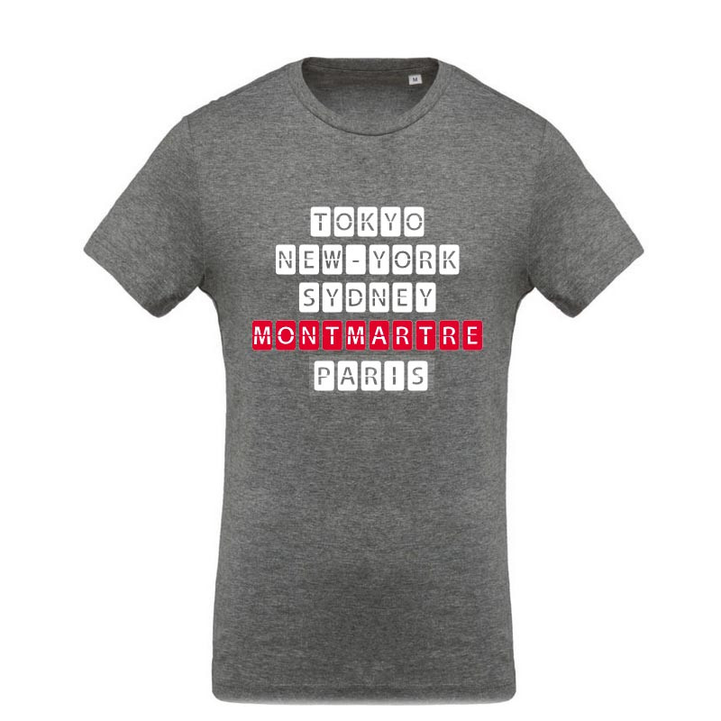 Montmartre N°2 version Noir |  Cadeau T-Shirt Gris