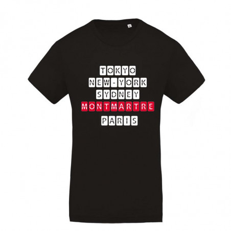 Montmartre N°2 version Noir |  Cadeau T-Shirt Noir