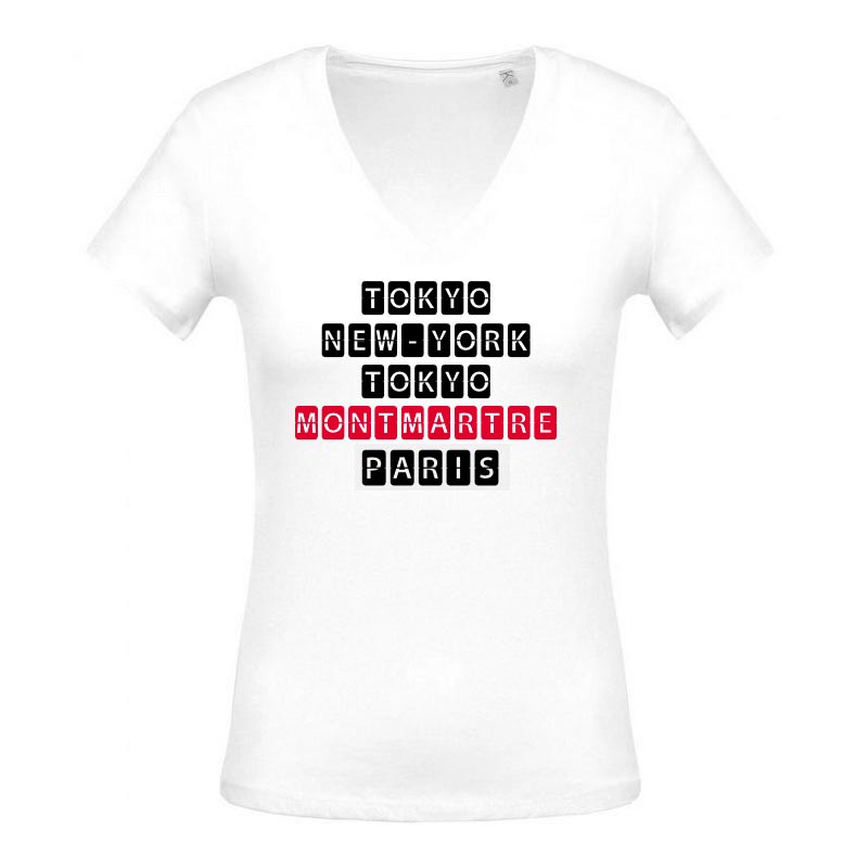 T-SHIRT FEMME Montmartre | N°2 slim version BLANC