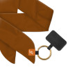 Cordon Smartphone en Tissu Satin Marron