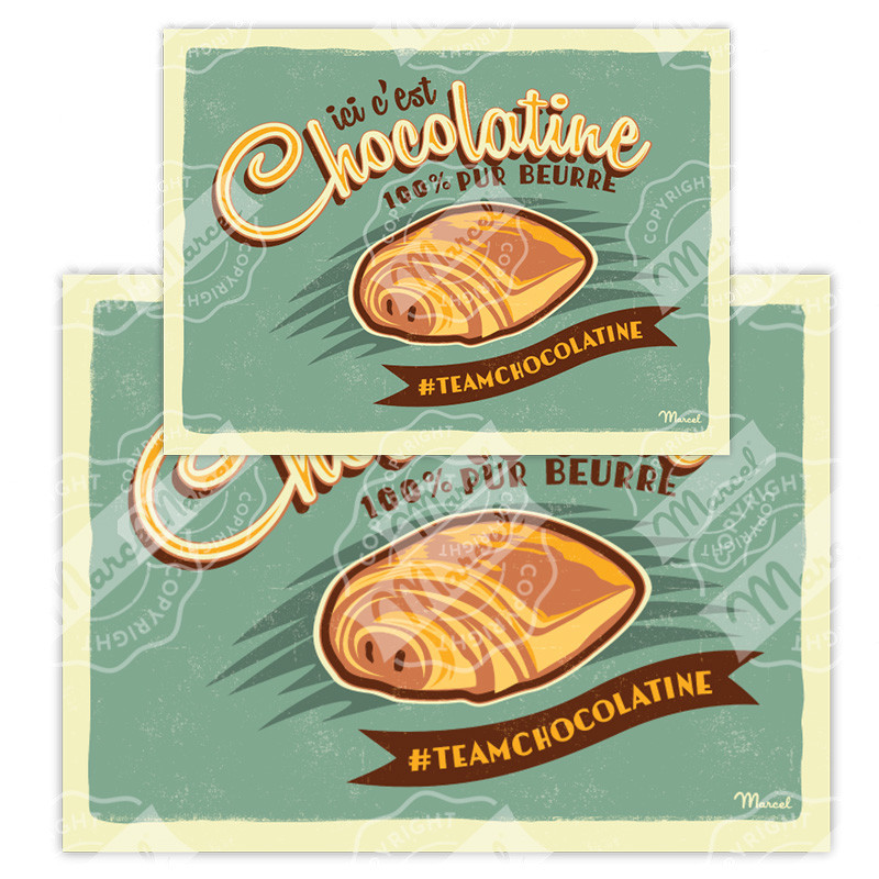 Carte Postale Chocolatine | Marcel Travel Posters