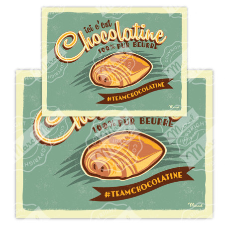 Carte Postale Chocolatine | Marcel Travel Posters Carte Postale Chocolatine | Marcel Travel Posters