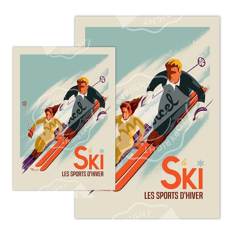 Cartes Postales Marcel | Sports d'hivers