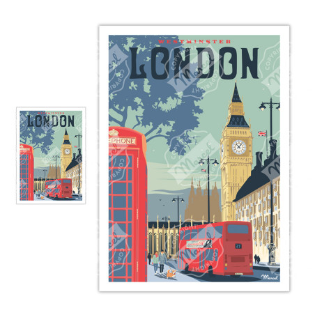 Magnet Marcel Travel Posters | Londres Magnet Marcel Travel Posters | Londres