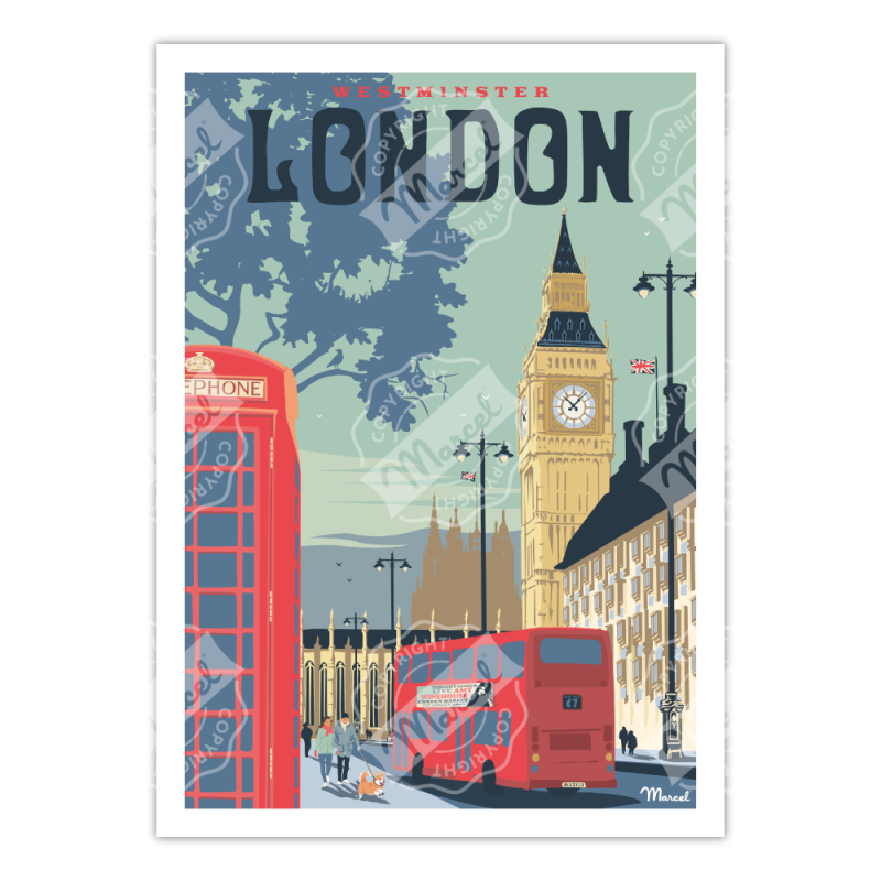 Affiche Londres | Marcel Travel Posters