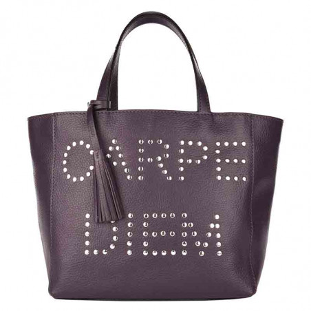 Cabas PARISIEN CARPE DIEM Purple | LOXWOOD