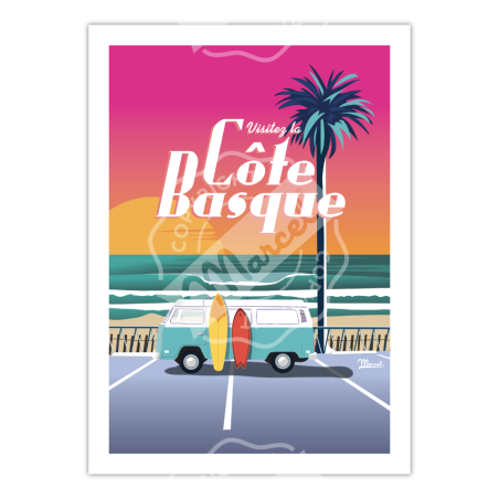 Affiche COTE BASQUE | Marcel Travel Posters