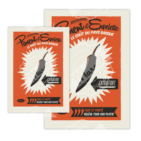 Carte Postale Piment d'Espelette | Marcel Travel Posters Carte Postale Piment d'Espelette | Marcel Travel Posters