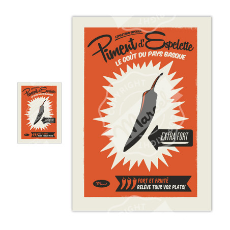 Magnet Piment Espelette | Marcel Travel Posters