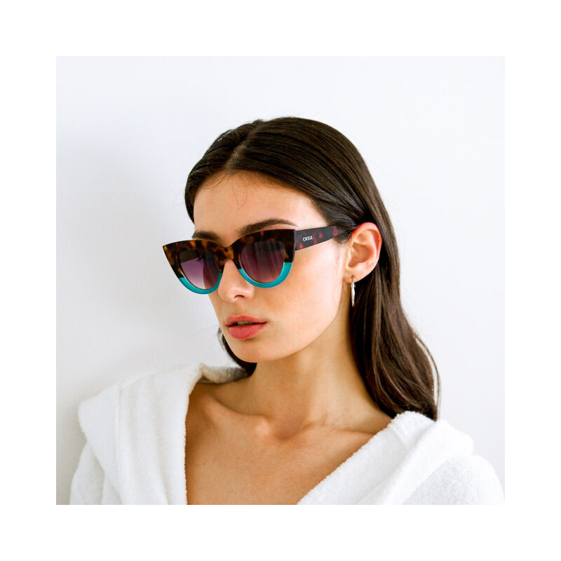 LUNETTES OKKIA CLAUDIA HAVANA BLEU - OK013