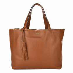 Cabas PARISIEN Cognac | LOXWOOD | Festonné Clouté
