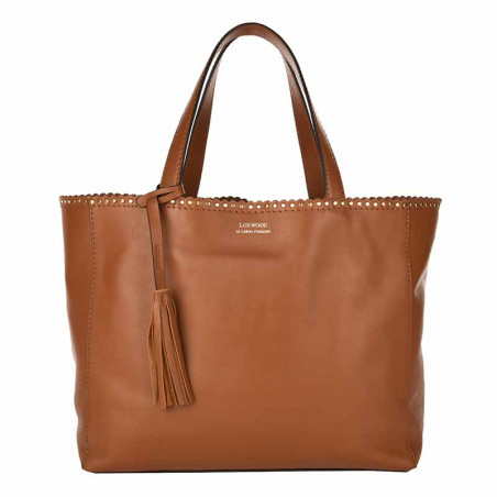 Cabas PARISIEN Cognac | LOXWOOD | Festonné Clouté Cabas PARISIEN Cognac | LOXWOOD | Festonné Clouté