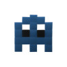 Fantôme Mosaïque Invaders | Bleu Foncé