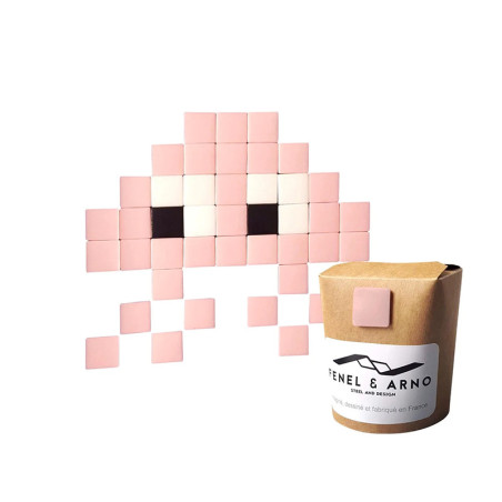 Pixel Box Mosaïque Invader Rose by Fenel & Arno Pixel Box Mosaïque Invader Rose by Fenel & Arno
