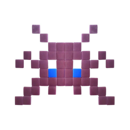 Pixel Box Mosaïque Invader Violet