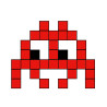 Mosaïque Mini Invaders Rouge