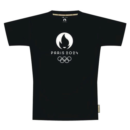 T-Shirt Officiel Jeux Olympiques Paris 2024 - Noir  & Black
