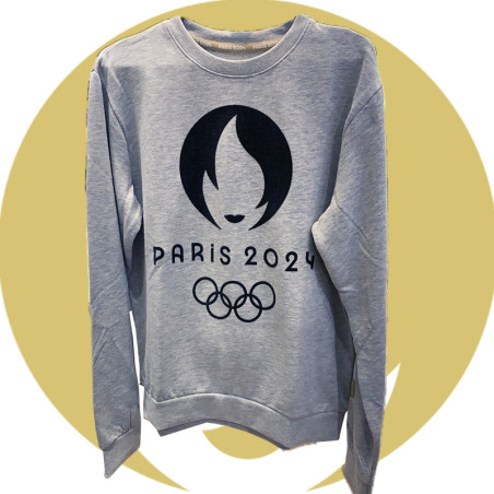 Sweat Shirt Officiel JO Paris 2024 - Gris