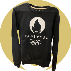 Sweat Shirt Officiel JO Paris 2024 - Noir