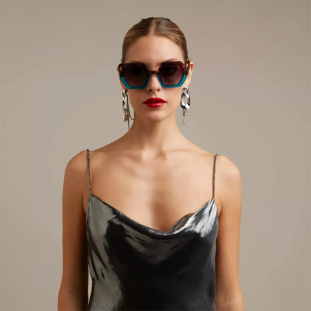 LUNETTES OKKIA EMMA HAVANA & BLUE - OK015 LUNETTES OKKIA EMMA HAVANA & BLUE - OK015