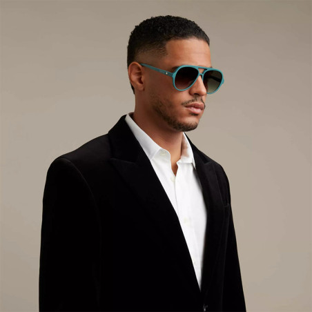 LUNETTES DE SOLEIL OKKIA ALESSIO GREEN SAUGE - OK021