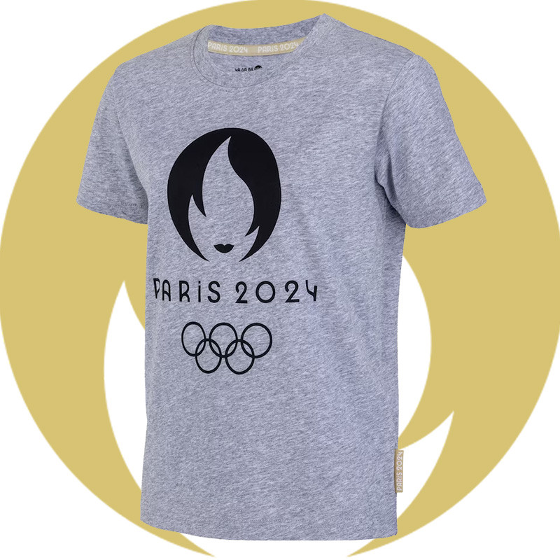 T-Shirt Femme officiel Jeux Olympiques Paris 2024 - Gris